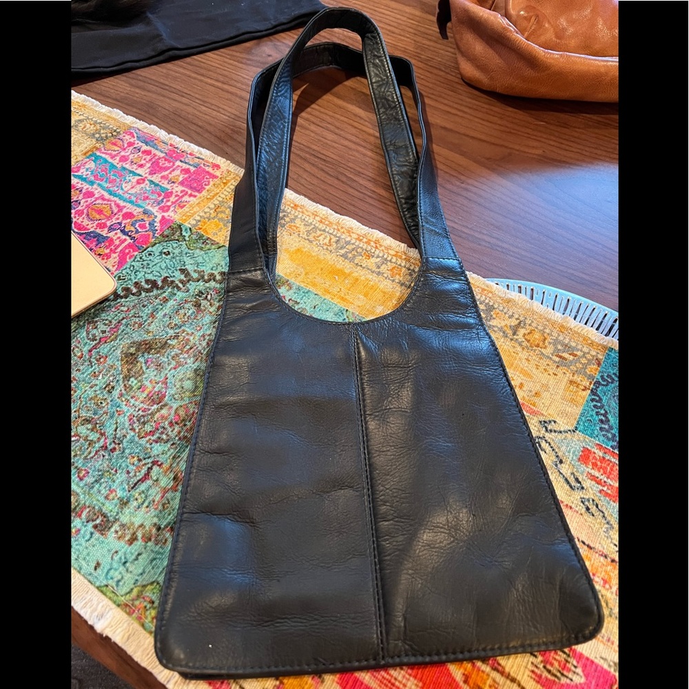 FRYE Black Leather Shoulder/Hobo Bag